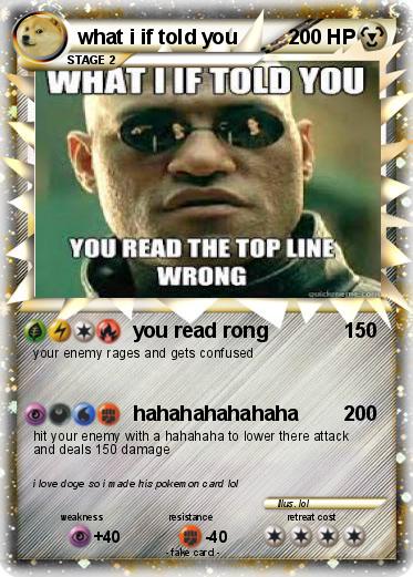 Pokemon what i if told you