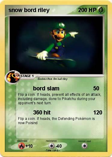 Pokemon snow bord riley