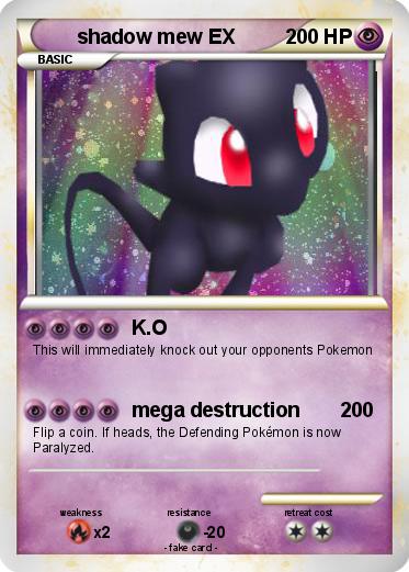 Pokemon shadow mew EX
