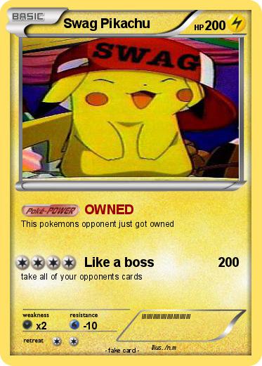 Pokemon Swag Pikachu