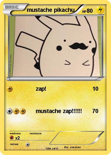 Pokemon mustache pikachu