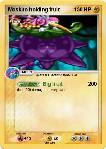 Pokemon Moskito holding fruit