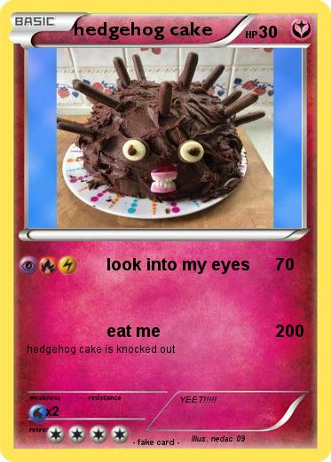 Pokemon hedgehog cake
