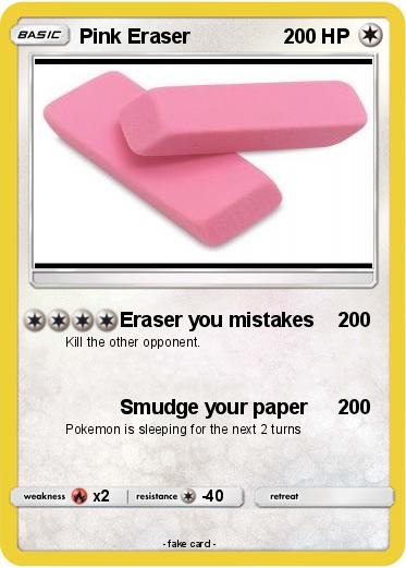 Pokemon Pink Eraser