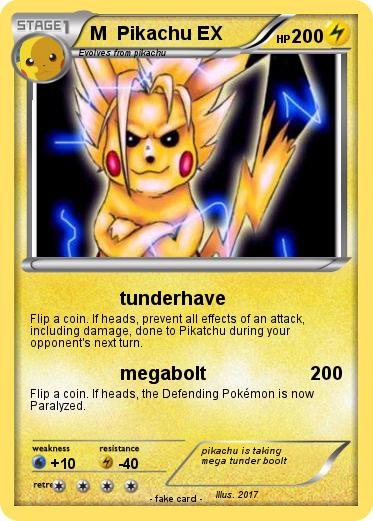 Pokemon M  Pikachu EX
