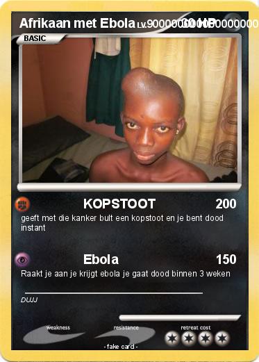 Pokemon Afrikaan met Ebola