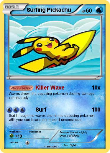 Pokemon Surfing Pickachu