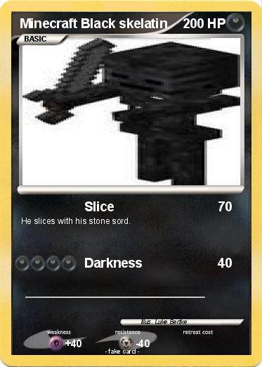 Pokemon Minecraft Black skelatin