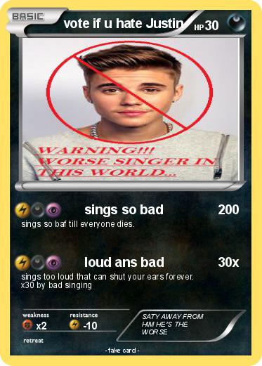 Pokemon vote if u hate Justin