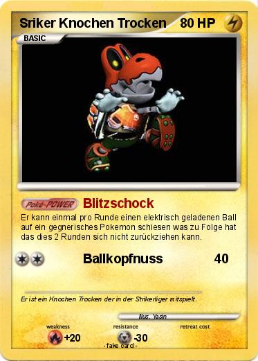 Pokemon Sriker Knochen Trocken