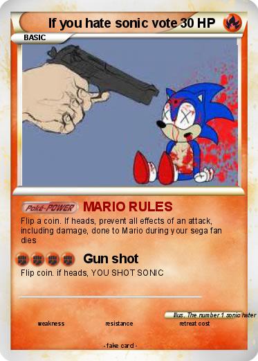 Pokemon If you hate sonic vote