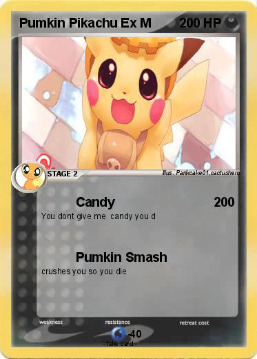 Pokemon Pumkin Pikachu Ex M