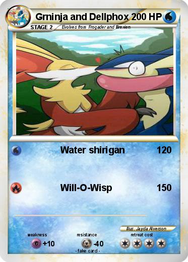 Pokemon Grninja and Dellphox