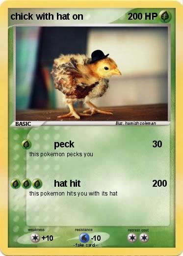 Pokemon chick with hat on