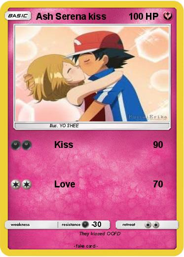 Pokemon Ash Serena kiss