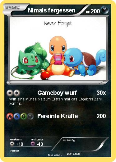 Pokemon Nimals fergessen
