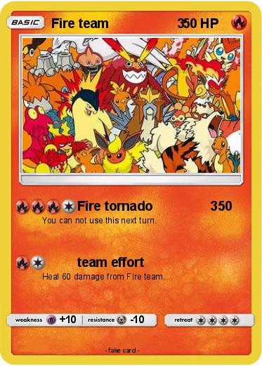 Pokemon Fire team                   3