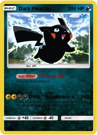 Pokemon Dark Pikachu