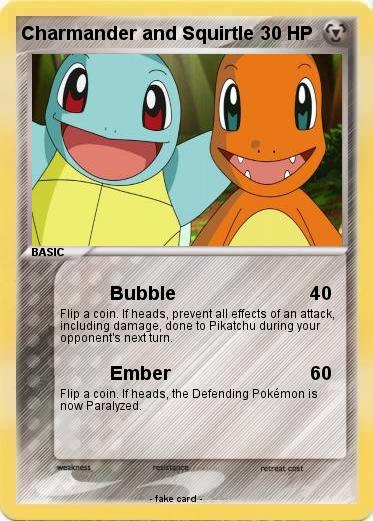 Pokemon Charmander and Squirtle