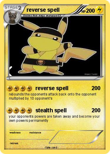 Pokemon reverse spell