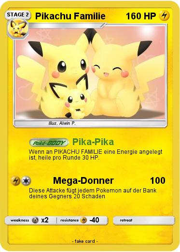 Pokemon Pikachu Familie