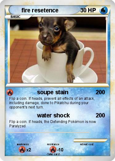 Pokemon fire resetence