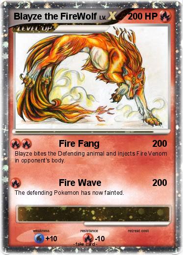 Pokemon Blayze the FireWolf