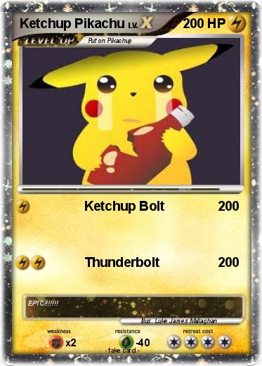 Pokemon Ketchup Pikachu