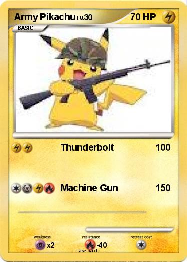 Pokemon Army Pikachu
