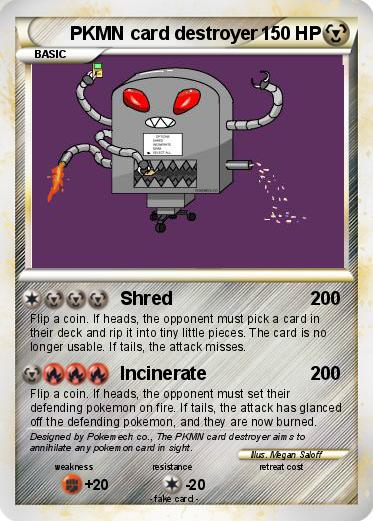 Pokemon PKMN card destroyer