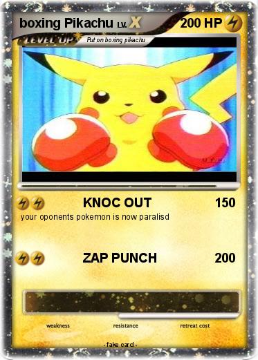Pokemon boxing Pikachu