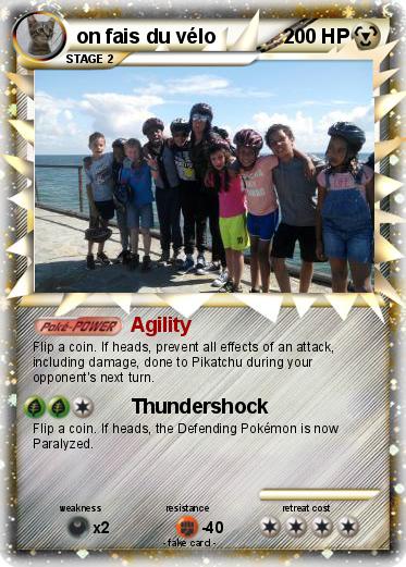 Pokemon on fais du vélo