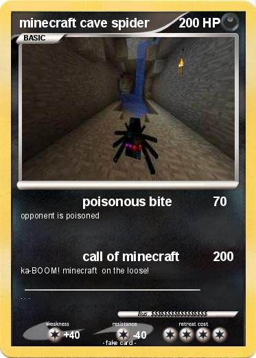Pokemon minecraft cave spider