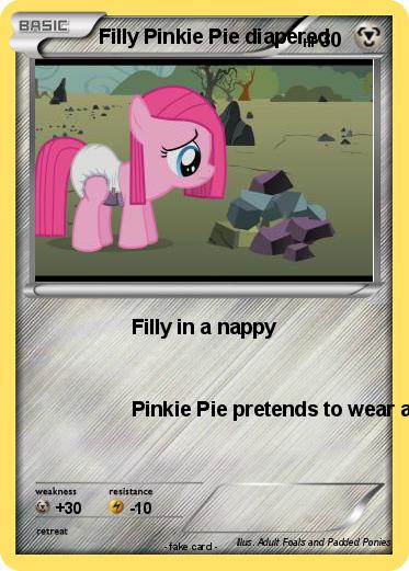 Pokemon Filly Pinkie Pie diapered