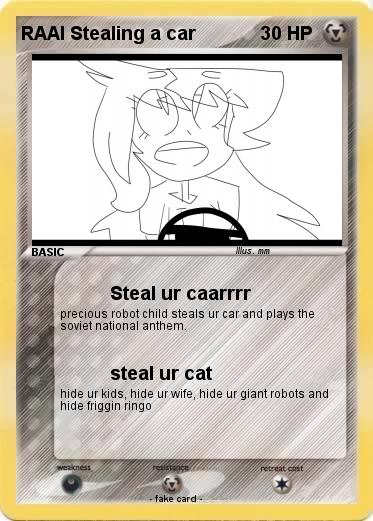 Pokemon RAAI Stealing a car