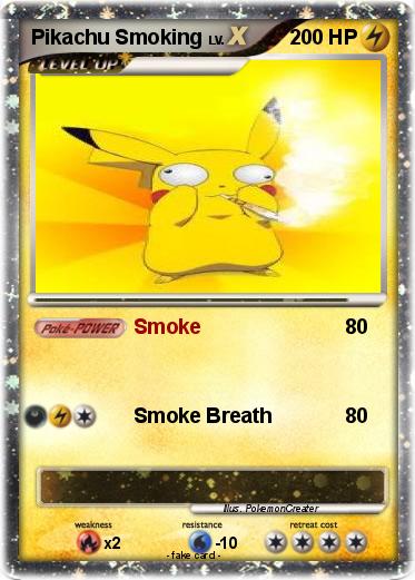 Pokemon Pikachu Smoking