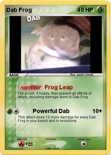 Pokemon Dab Frog Pokemon Dab Frog