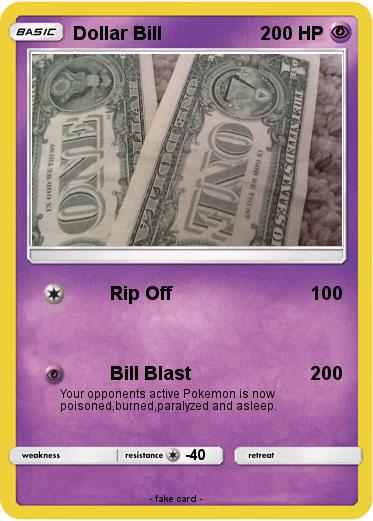 Pokemon Dollar Bill