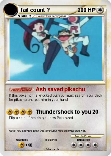 Pokemon fail count ?