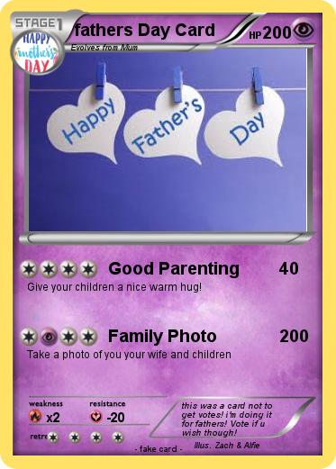 Pokemon fathers Day Card