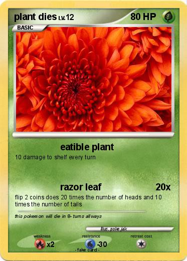 Pokemon plant dies