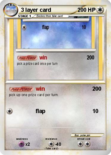 Pokemon 3 layer card
