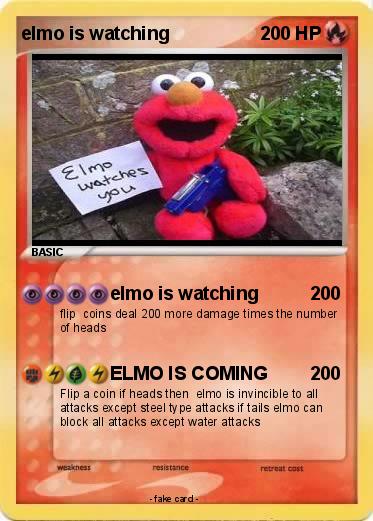 Pokemon elmo is watching