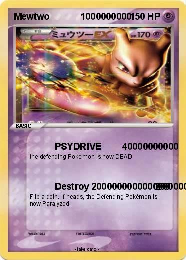 Pokemon Mewtwo            1000000000