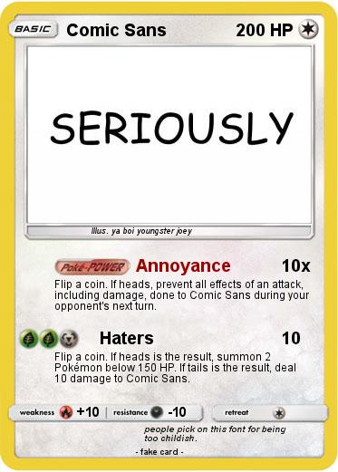 Pokemon Comic Sans