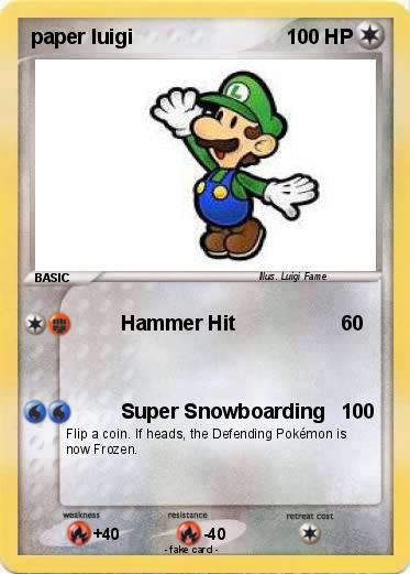 Pokemon paper luigi