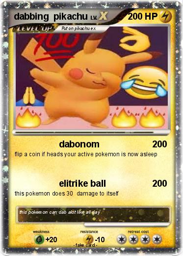 Pokemon dabbing  pikachu