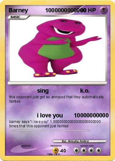 Pokemon Barney           1000000000000