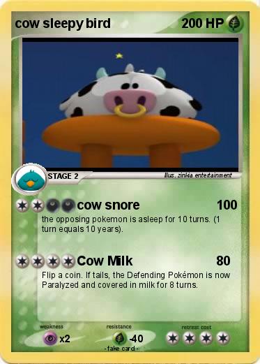 Pokemon cow sleepy bird