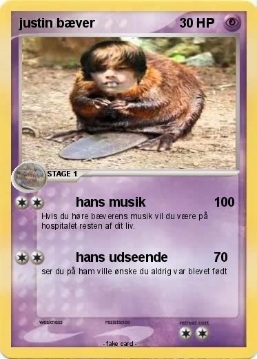 Pokemon justin bæver